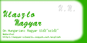 ulaszlo magyar business card